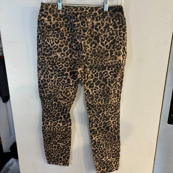 EXPRESS Women’s Leopard Print High Rise Ankle Legging Pants Size 6 - Picture 1 of 4